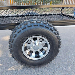 Meilleur prix petite remorque ATV en acier basse quantité minimale de commande charge lourde chariot de jardin chariot utilitaire jardinage à domicile côtés pliables toutes les roues Terrian - Product Image 4