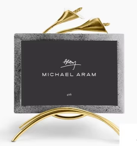 Cadre photo créatif Tenture murale en métal pour décoration murale Cadre mural de couleur dorée et argentée Cadre photo de table pour salon - Product Image 1