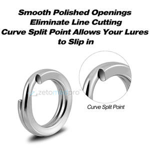 Anillas de Pesca de Acero Inoxidable Resistentes y Duraderas, Resistentes a la Oxidación para Anzuelos y Señuelos - Product Image 2
