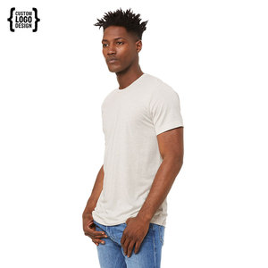 T-shirt à manches courtes 100% coton de haute qualité T-shirt uni respirant pour homme en mélange lourd - Product Image 4