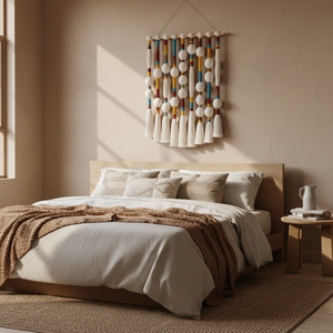 Meilleure vente : Rideau de séparation en coton tissé style scandinave, décoration d'ambiance, grand rideau à franges longues, art, intimité, EH2601007 - Product Image 5