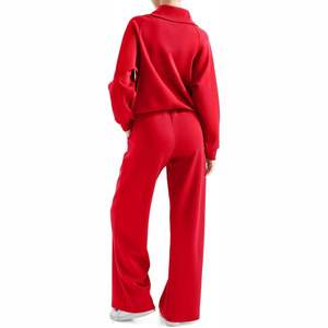 Nuevo Conjunto Deportivo con Capucha para Mujer, de Poliéster/Algodón, Corte Ajustado, Personalizable, Color Liso, Ropa Casual Urbana, Talla Grande - Product Image 2