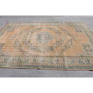 Turkish Oversize Rug 6.9x10.2 ft, <b>Brown</b> Blue Ombr Rug <b>Wool</b> - Product Image 3