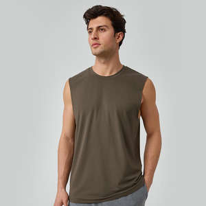 Camiseta sin mangas informal para correr y gimnasio para hombre, Camiseta transpirable de punto, Sin Mangas Para Correr - Product Image 3