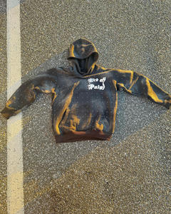 เสื้อฮู้ดผู้ชายผ้าฝ้าย100% ตามสั่งสไตล์วินเทจมีฮู้ดชุดวอร์มกางเกงวอร์มขาบานพิมพ์พลอยเทียมพิมพ์ลายพัฟสำหรับฤดูหนาว - Product Image 1