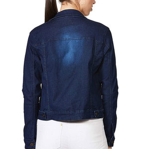 Veste en jean sur mesure pour femme, manches longues, style streetwear, veste en jean pour femme en vente en ligne pour adultes - Product Image 5