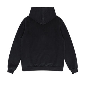 High Street Heavyweight Cotton Washed Half Zipper <b>Vintage</b> <b>Oversized</b> Hoodie With No Strings - Product Image 2