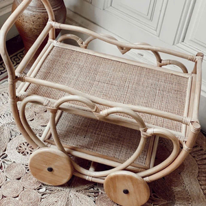 Muñeca de mimbre hecha a mano, cochecito de mimbre, juguete para bebé con acabado suave para niñas pequeñas y exhibición de guardería - Product Image 5