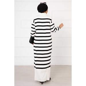 Robe en maille boutonnée Ecru - Product Image 3