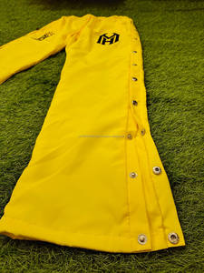 Wholesale Custom Side Button Sweatpants Flare Track Nylon Windbreaker Pants With Side Custom Buttons For Men Nylon <b>Trouser</b> Pants - Product Image 3