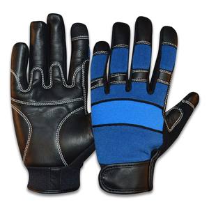 Guantes de Trabajo de Seguridad XL Cómodos con Agarre, Multiusos, de Cuero, Goma, Forrados de Nailon, con Protección para Pantallas Táctiles - Product Image 1