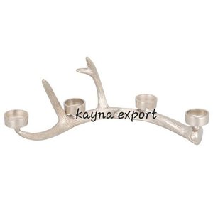 Candelabro Redondo de Níquel para Decoración de Bodas, Soporte para Velas, Decoración Navideña, Estilo Asta de Ciervo, para 4 Velas - Product Image 6