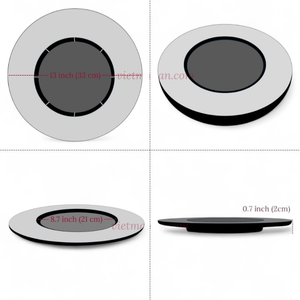 Assiette de présentation de luxe en nacre marron et bambou avec finition naturelle pour repas décontractés et décoration intérieure - Product Image 4