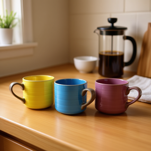 AURORA Assorted Art <b>Ceramic</b> Mug Set 4-Piece Collection for Amicasa Premium <b>Ceramic</b> <b>Cups</b> - Product Image 3