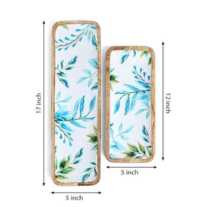 Apéritifs et desserts écologiques, texture de bois naturel, revêtement émaillé durable, peint à la main, design classique pour une table élégante - Product Image 4