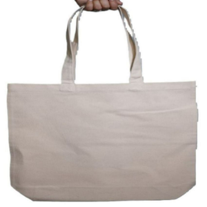 Sacs fourre-tout en toile de coton réutilisables en gros, fermeture éclair, broderie, design multi-styles, couleurs unies, mode, shopping quotidien - Product Image 1