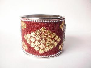 Đồng Đỏ rộng Bangles cho phụ nữ và trẻ em gái hiện đại & truyền thống Ấn Độ phong cách Antique & Tôn Giáo cảm thấy cho tất cả các dịp - Product Image 3