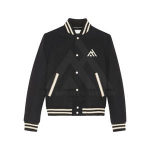 Chaquetas universitarias de manga larga alta para hombre, ropa de calle bordada para exteriores, estilo Hip Hop, chaquetas de invierno con letras, venta al por mayor - Product Image 1