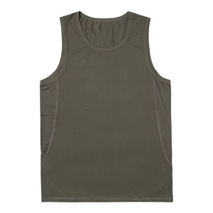 Custom Logo <b>Singlets</b> Polyester Plus Size <b>Men's</b> Bodybuilding Fitness Tank Top Sleeveless Travel Vest Gym <b>Men</b> Tank Top - Product Image 4