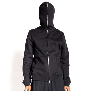 Pull à capuche avec fermeture éclair complète pour homme, vêtement décontracté de haute qualité, Logo personnalisé, 100% coton - Product Image 1