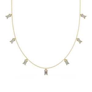 Collier luxueux avec sept émeraudes de 2,80 carats, diamant de laboratoire, pendentif, bijoux fins de qualité supérieure pour mariage, fête et mode élégante de créateur - Product Image 1