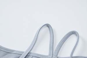 Gran oferta 2025, traje deportivo de dos piezas para mujer, Top corto ajustado de punto acanalado, pantalones cortos de manga larga, diseño Halter sólido, botón 6XL de invierno - Product Image 6