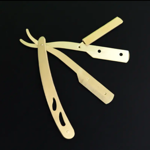 Professionnel ANAAIF hommes en acier inoxydable lame pliante rasoir visage droit barbier titulaires pour barbe rasage outils forme de poudre - Product Image 4