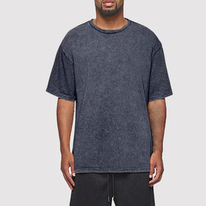 Logo personnalisable hommes Vintage graphique Anime T-Shirt nouveau coton lourd lavage à l'acide respirant Jersey grande taille nouveaux T-Shirts - Product Image 1