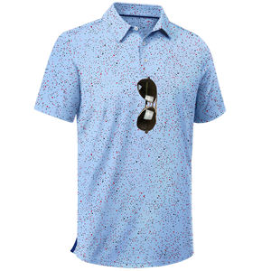 เสื้อโปโลผู้ชายสำหรับกอล์ฟ ประสิทธิภาพสูง ผลิตจากผ้าซับเหงื่อ ระบายอากาศได้ดี แขนสั้น สวมใส่สบาย - Product Image 1