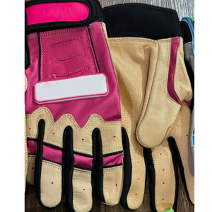 Guantes de bateo de béisbol de cuero genuino profesional Diseño de logotipo personalizado Tamaños de colores personalizables Ligero Durable para Unisex - Product Image 2