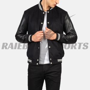 Veste universitaire en laine et cuir personnalisée, style baseball, unisexe, qualité supérieure, imperméable, respirante, coupe-vent, vente flash - Product Image 2