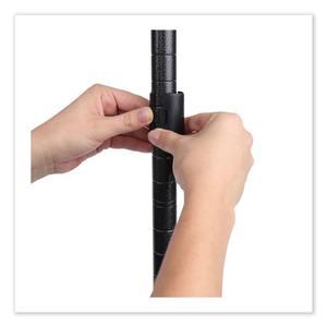 Alera ALESW583618BL Estantería de alambre extra grande de 36 pulgadas. X 18 Pulgadas Estantes Industriales de Alambre Negros Tipo Vertical (2/Caja) - Product Image 3