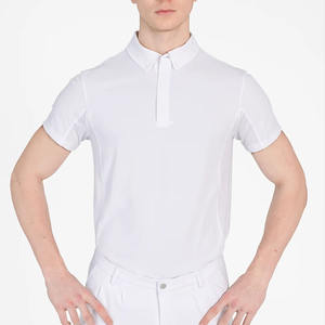 Chemises de compétition équestre pour hommes à manches courtes, dernier design, évacuation de l'humidité, chemises de spectacle d'équitation, chemises de concours d'équitation - Product Image 1