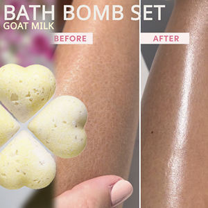 Caja de Regalo para el Día de la Mujer, Set Premium de Bombas de Baño Orgánicas, 4 Vaporizadores de Ducha en Forma de Corazón con Fragancia a Leche de Cabra, OEM ODM - Product Image 3