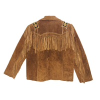 Veste en cuir à franges pour femme, longueur longue, style western, service OEM personnalisé, design à la mode, vente en gros