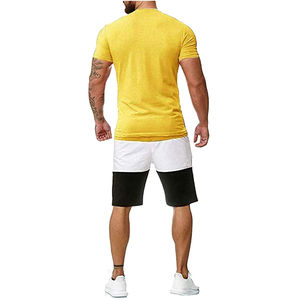 Vêtements de sport décontractés ensembles de shorts pour hommes 100% coton mode survêtement et t-shirt High Street Style imprimé grande taille pour l'été - Product Image 6