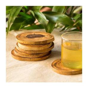 Budget Friendly Premium Wooden <b>Coasters</b> Rustic <b>Coasters</b> <b>For</b> Hot And Cold <b>Drinks</b> And Daily Use Table Decoration - Product Image 4