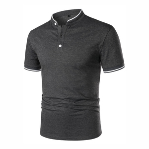 Polos pour hommes, vêtements décontractés, top ventes, polos respirants de couleur unie avec logo personnalisé nouveau design pour hommes - Product Image 2