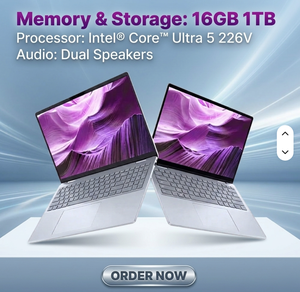 Ultrabook AI PC de 14 Pulgadas, Ultra 5 226V, Gráficos Thunderbolt4, WiFi7, 16GB, 1TB SSD, Windows 11, Diseño Ultrafino, Perfil Delgado para Fácil Transporte - Product Image 1