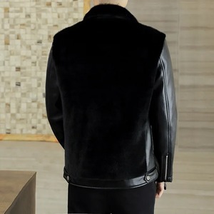 เสื้อแจ็คเก็ตหนังแท้บุขนสุนัขจิ้งจอกสำหรับผู้ชาย ปกหนาสำหรับฤดูหนาว เสื้อโค้ทขนสัตว์สุดหรู - Product Image 4