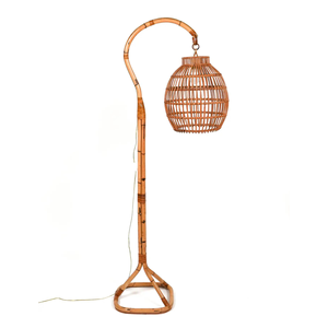 Design spécial rotin tissé cage à oiseaux support de lampe lampadaire pour chambre à coucher - Product Image 6