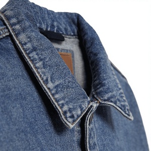 Chaqueta Vaquera Clásica para Hombre al por Mayor, 100% Algodón, Azul Medio Lavado, Casual, con Botones Delanteros, Corte Regular, Ropa de Calle - Product Image 5
