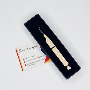 Pinzas de Acero Inoxidable de Alta Calidad Somofy Enterprises, Diseño de Base en Forma de Corazón de 90 Grados, Extensión de Pestañas, Nueva Llegada, Sostenible - Product Image 6