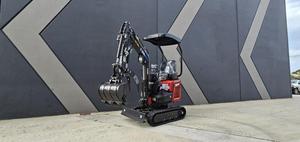 Mini-excavatrice UHI 14hp avec moteur Kubota UME12P, bras oscillant et chenilles extensibles BRST pour vos travaux, tractable - Product Image 5