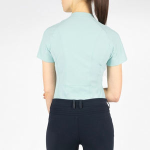 Ropa ecuestre de primera calidad, ropa deportiva, camisa de espectáculo, capa Base, Top de manga corta, venta al por mayor personalizada, camisa de equitación elástica de 4 vías - Product Image 2