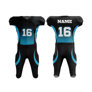 Nuevo Uniforme de Fútbol Americano Personalizado de Alta Calidad, Transpirable, de Secado Rápido, Poliéster/Algodón con Mangas Cortas, MOQ Bajo - Product Image 4