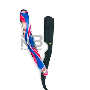 Multi Color Stainless Steel Wood Hair Removing Beard Shave Razor Single <b>Edge</b> Blades Private Label Good Quality Salon Barber Home - Product Image 6