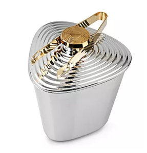 Cubo de hielo de metal de latón AK en polvo blanco recubierto con asas plateadas Cubo de gran capacidad para uso en bares/uso doméstico - Product Image 6