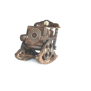 Sous-verre en bois d'acacia naturel, carré, rond, personnalisé, gravé au Laser, pour boissons indiennes, vente en gros - Product Image 1