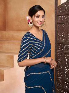 Nueva seda pesada KOTA DORIYA Impreso Saree Hoja de algodón Impresión digital Efecto BRASSO Blusa formal perfectamente combinada para India - Product Image 3